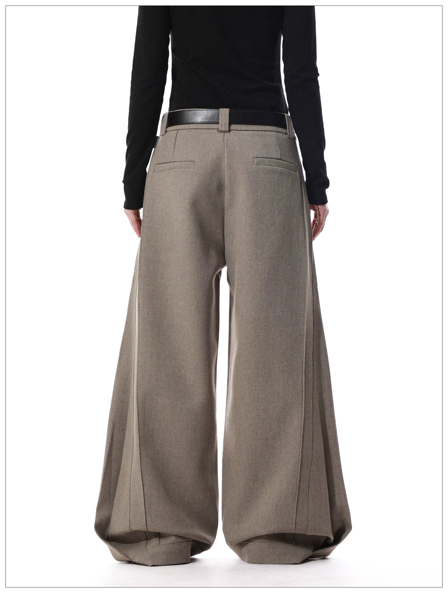 High-Waisted Wide-Leg Trousers