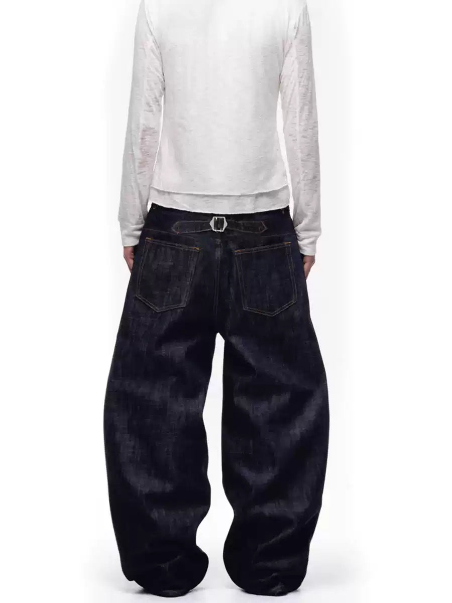 Loose Fit Vintage Banana Casual Denim Pants