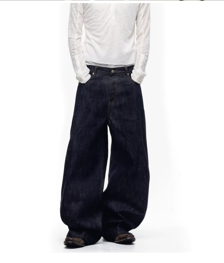 Loose Fit Vintage Banana Casual Denim Pants