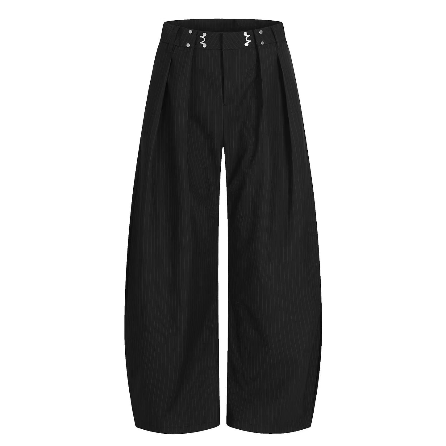 Design Pleated Striped Trousers