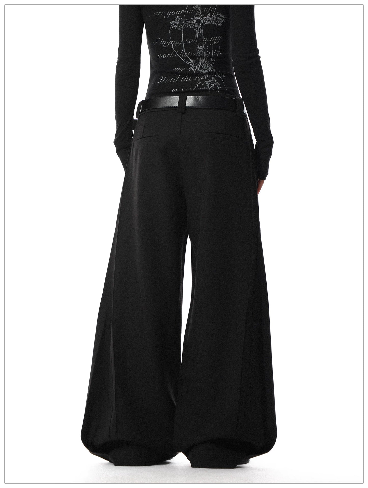 High-Waisted Wide-Leg Trousers