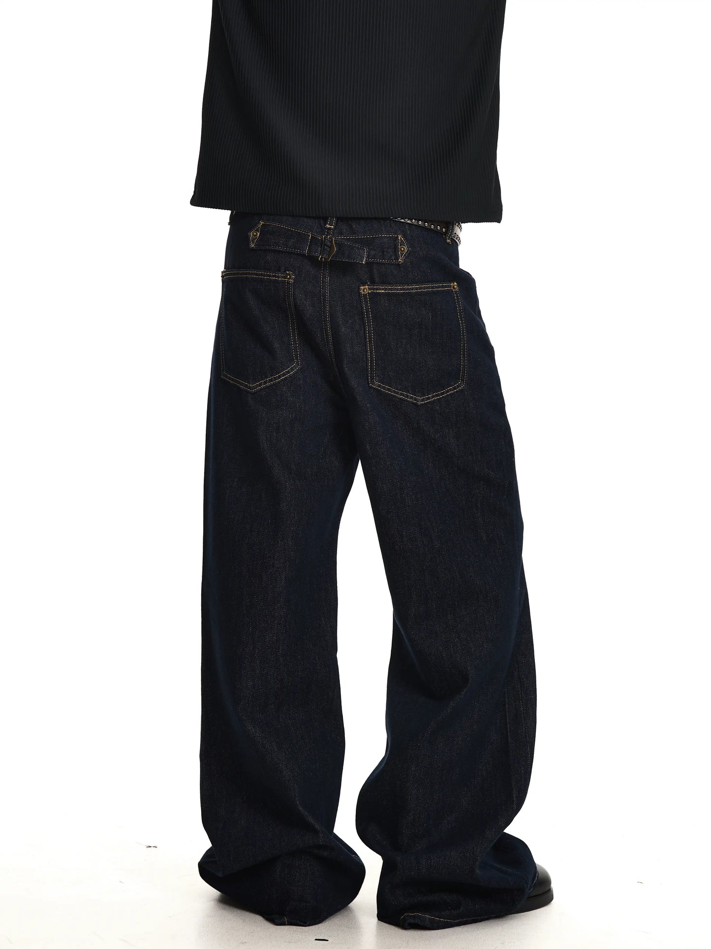 Colorfast Pocketed Flare Hem Cleanfit Trousers