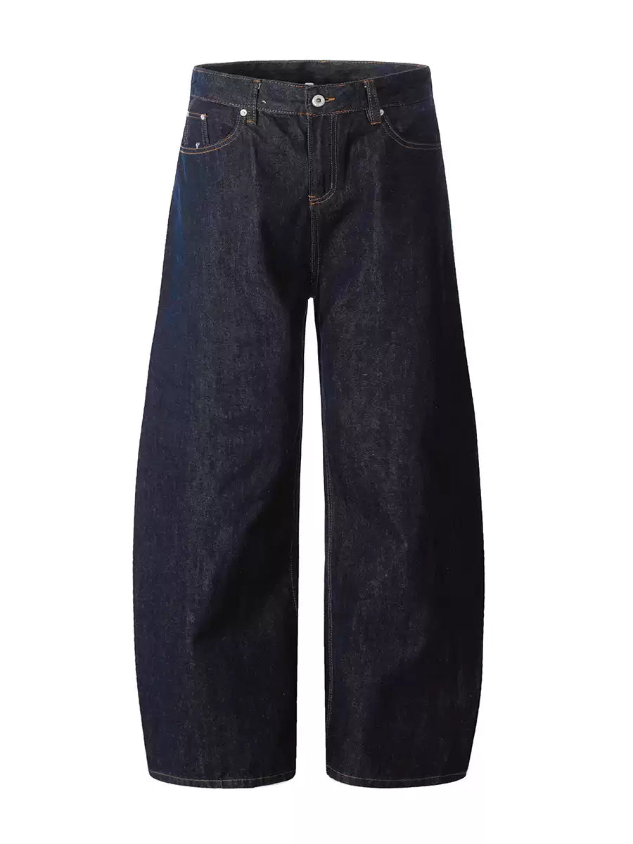 Loose Fit Vintage Banana Casual Denim Pants