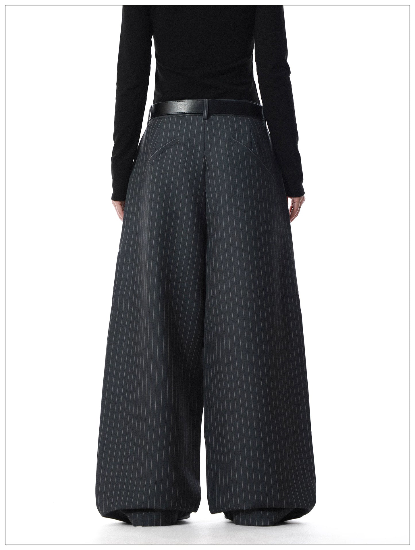 Striped Wide-Leg Trousers