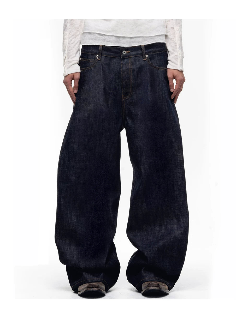 Loose Fit Vintage Banana Casual Denim Pants